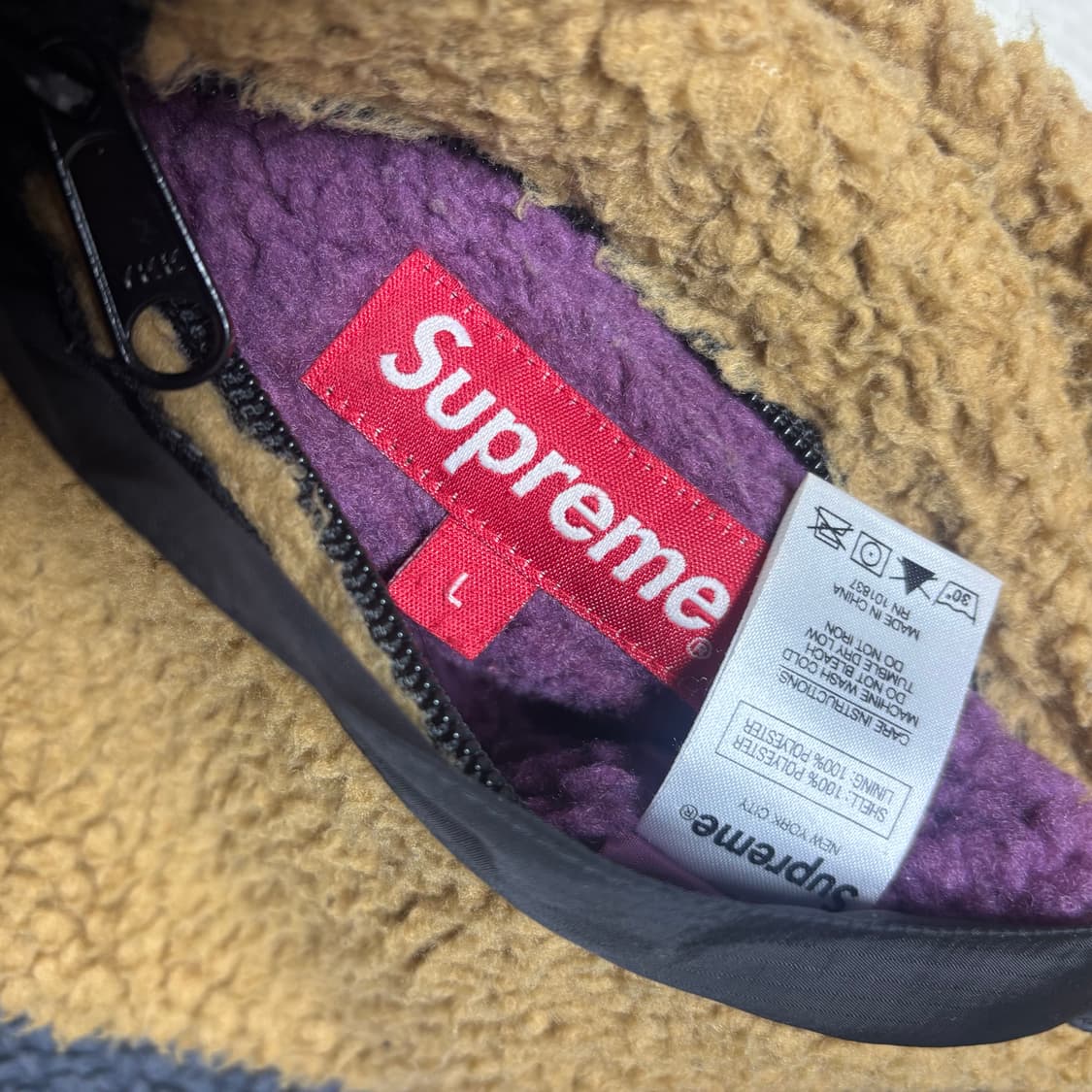 Supreme 슈프림 20fw 리버시블 컬러블럭 플리스 자켓 퍼플 L 상품이미지7