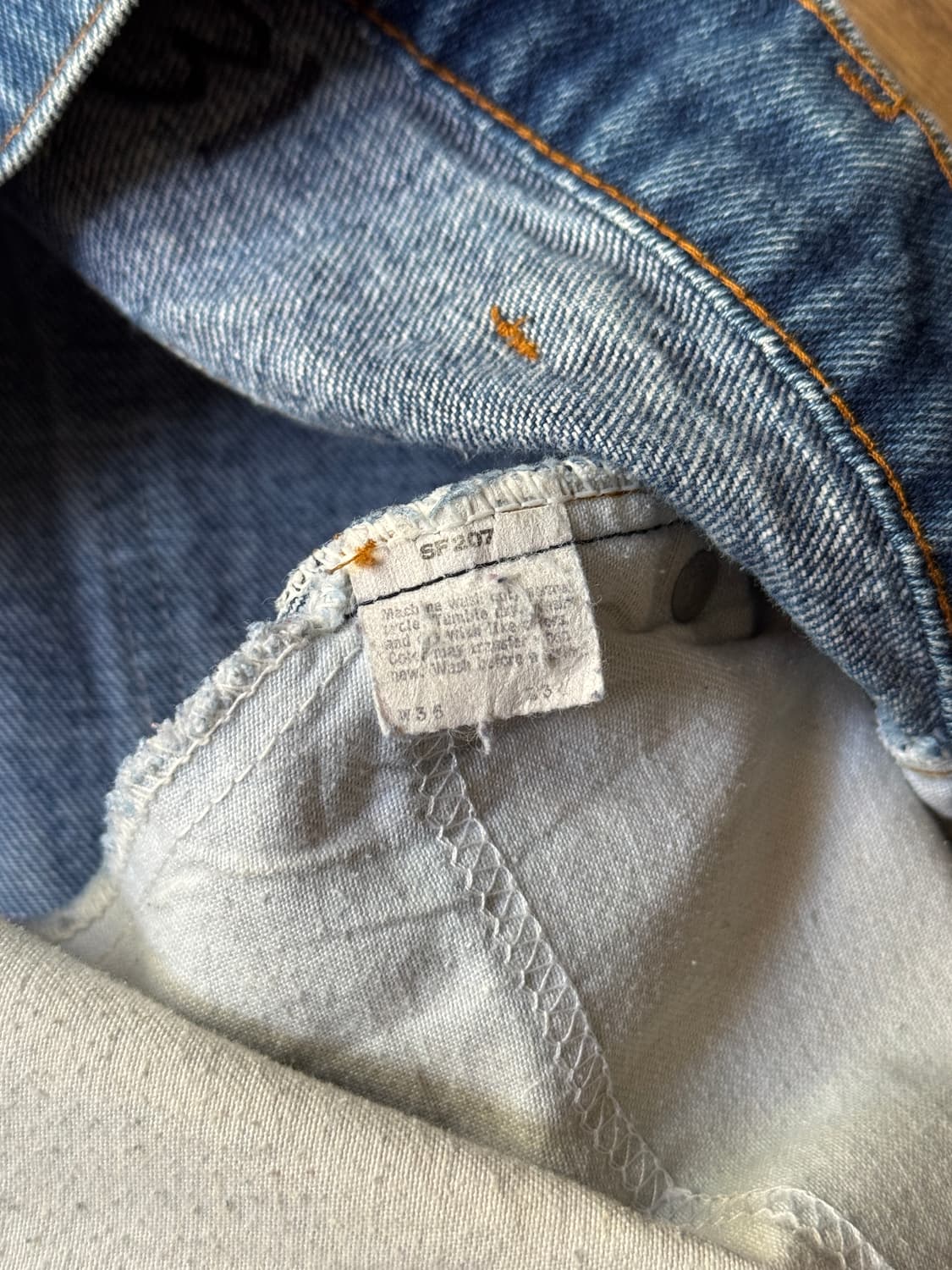 [36]80's 리바이스 USA 오렌지탭 509 스트레이트 데님팬츠 상품이미지6