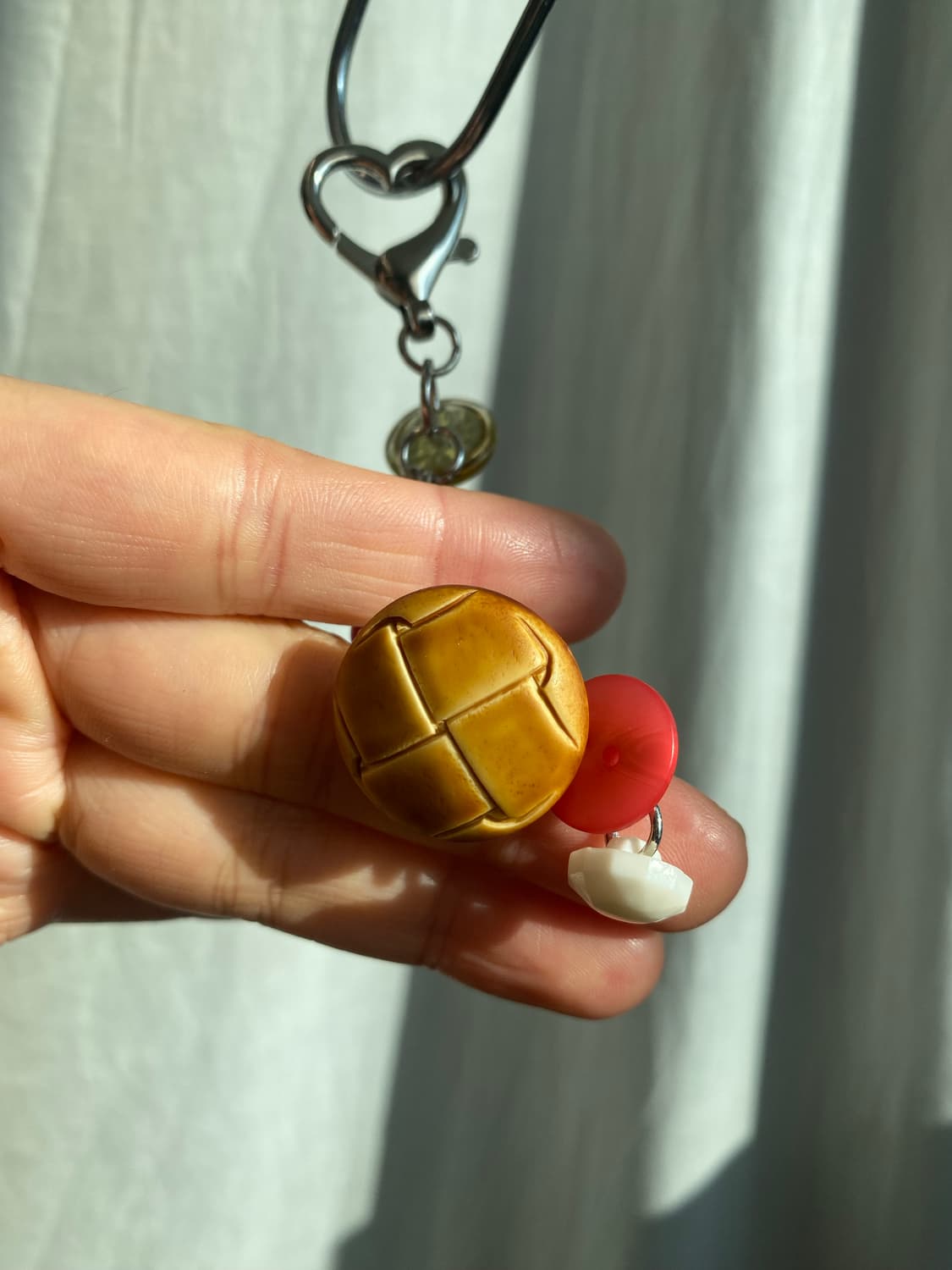 vintage button keyring_orange 상품이미지2