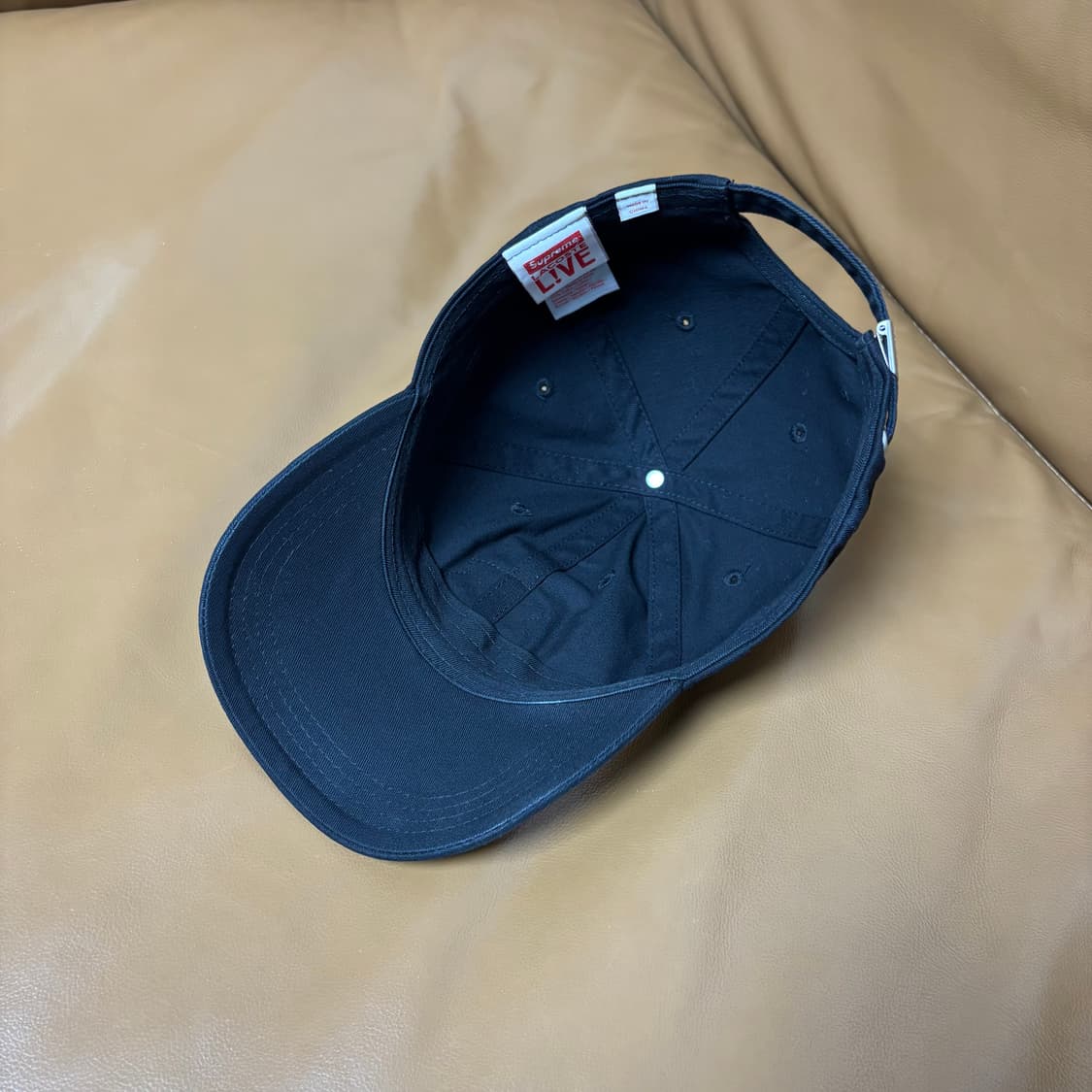 Supreme x Lacoste 슈프림x라코스테 블랙 6패널 볼캡 모자 상품이미지6
