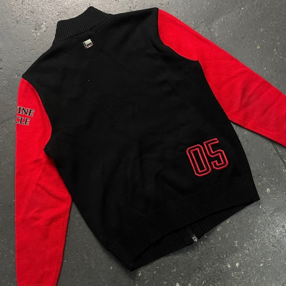 100 후부 레이싱 니트 집업 상품이미지5