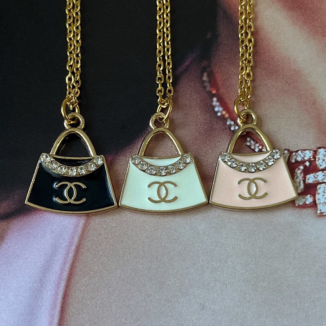샤넬 큐빅백 골드 업사이클링 목걸이 상품이미지4