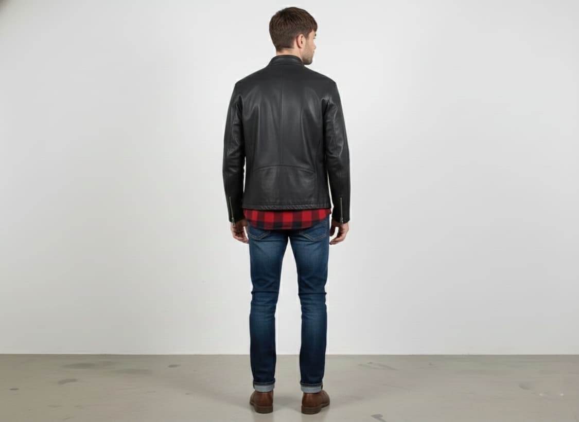 BANANA REPUBLIC 프리미엄 천연 양가죽 싱글 라이더 자켓 상품이미지2