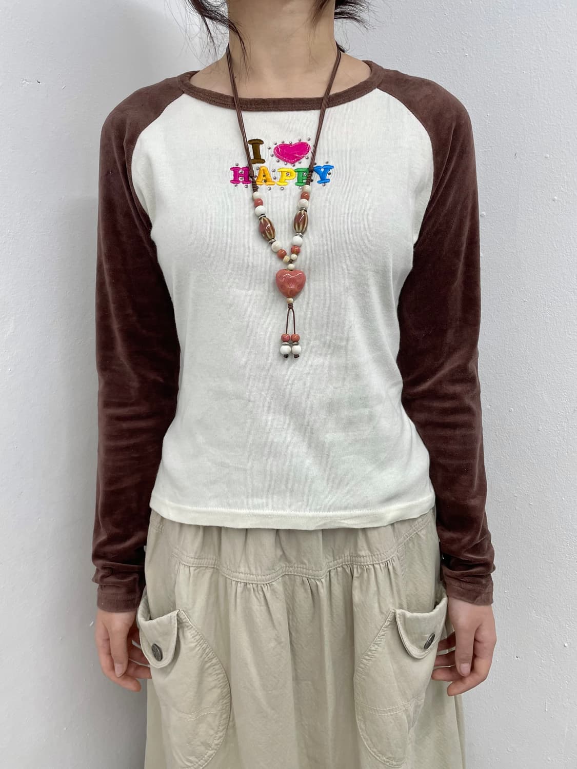 브라운 레터링 나그랑 슬리브 상품이미지1