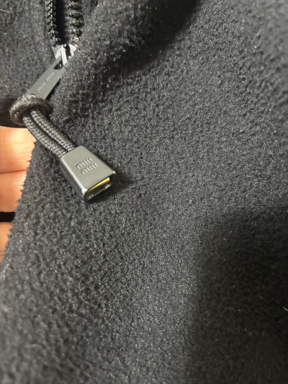 Miumiu 미우미우 하프 플리스 집업 네이비 S (정품) 상품이미지7