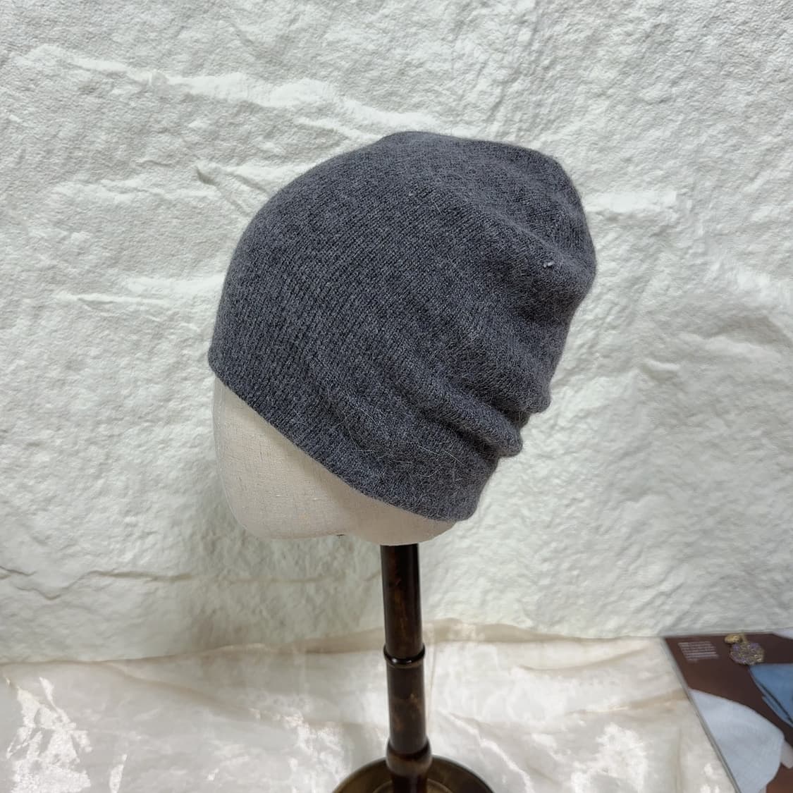 빈티지  다크 그레이 비니모자 토끼털모자 상품이미지2