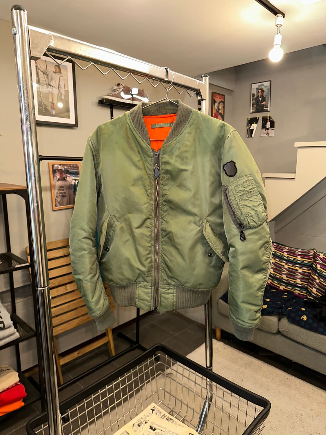 Avirex back logo Ma-1 flight jacket 상품이미지6