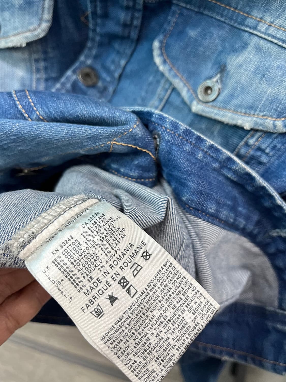 95-100) 디젤 워싱 데님자켓  상품이미지8