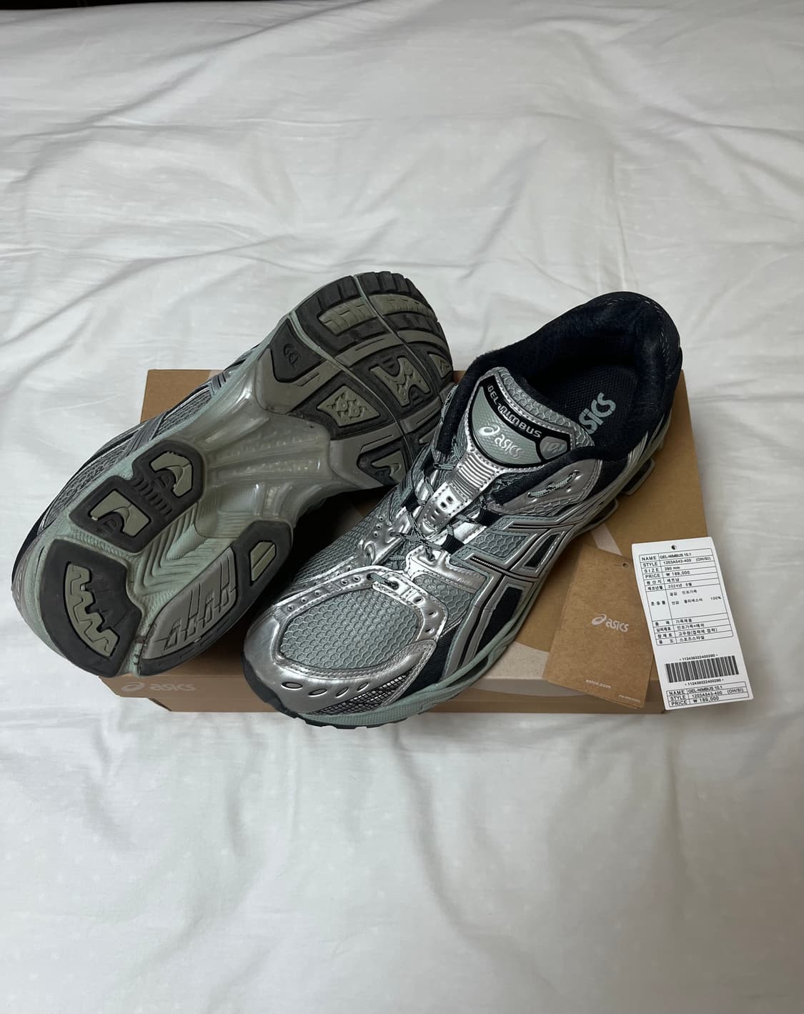 아식스 젤 님버스 10.1 오션 헤이즈 퓨어 실버 상품이미지5