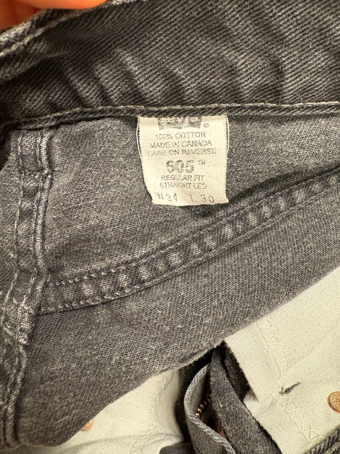 빈티지 리바이스 505 흑청 캐나다 상품이미지4