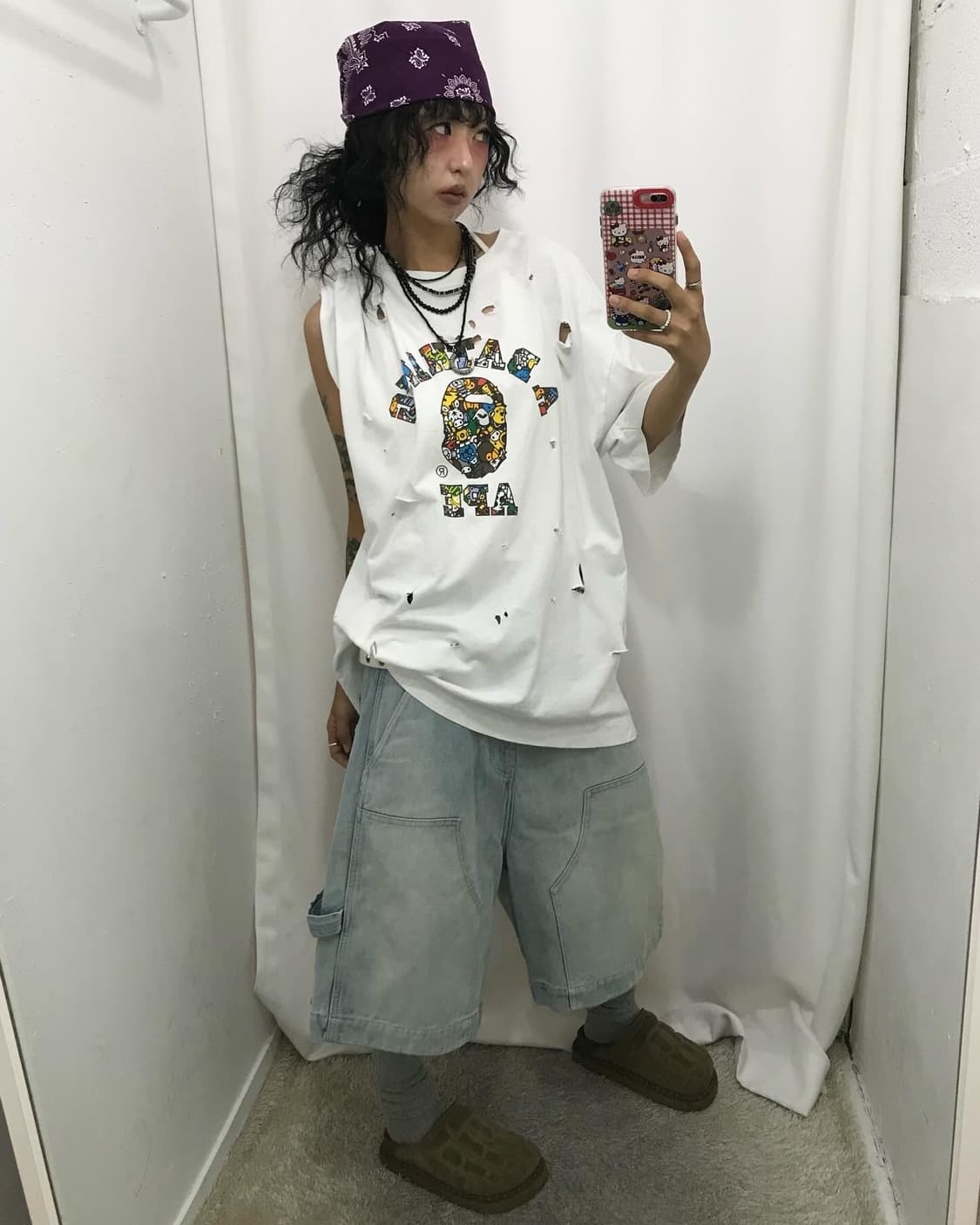 Bape Safari Pattern College Tee (custom) 상품이미지3