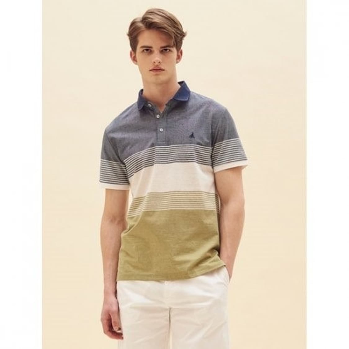 [무료배송][100]빈폴 남성용 린넨 반팔티 카라티 상품이미지9