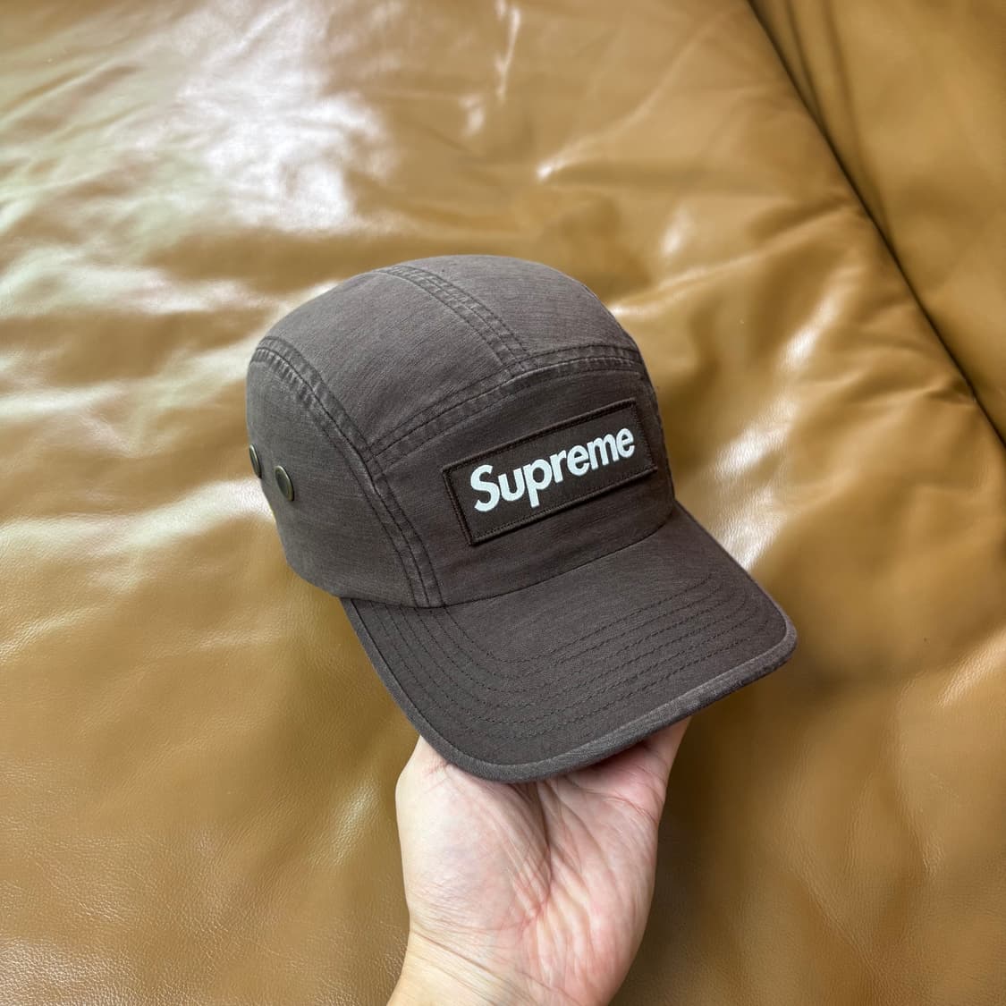 Supreme 슈프림 22fw 밀리터리 워시드 브라운 캠프캡 모자 상품이미지3