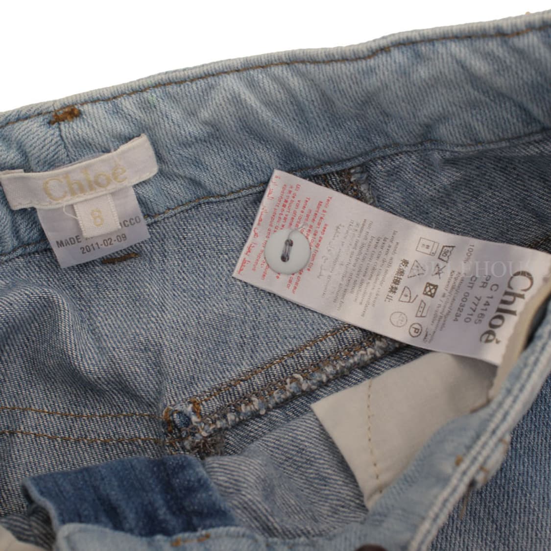 끌로에 데님반바지/버버리/마크 티셔츠 여아용 3종 세트 상품이미지8