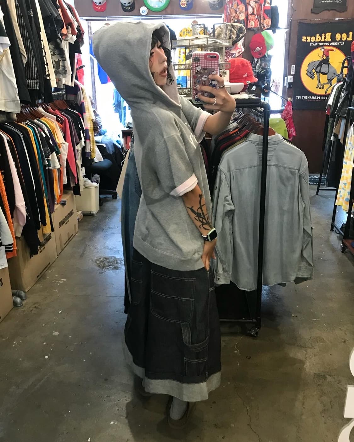 Stussy Logo Half Hood Sweat Shirt 상품이미지1