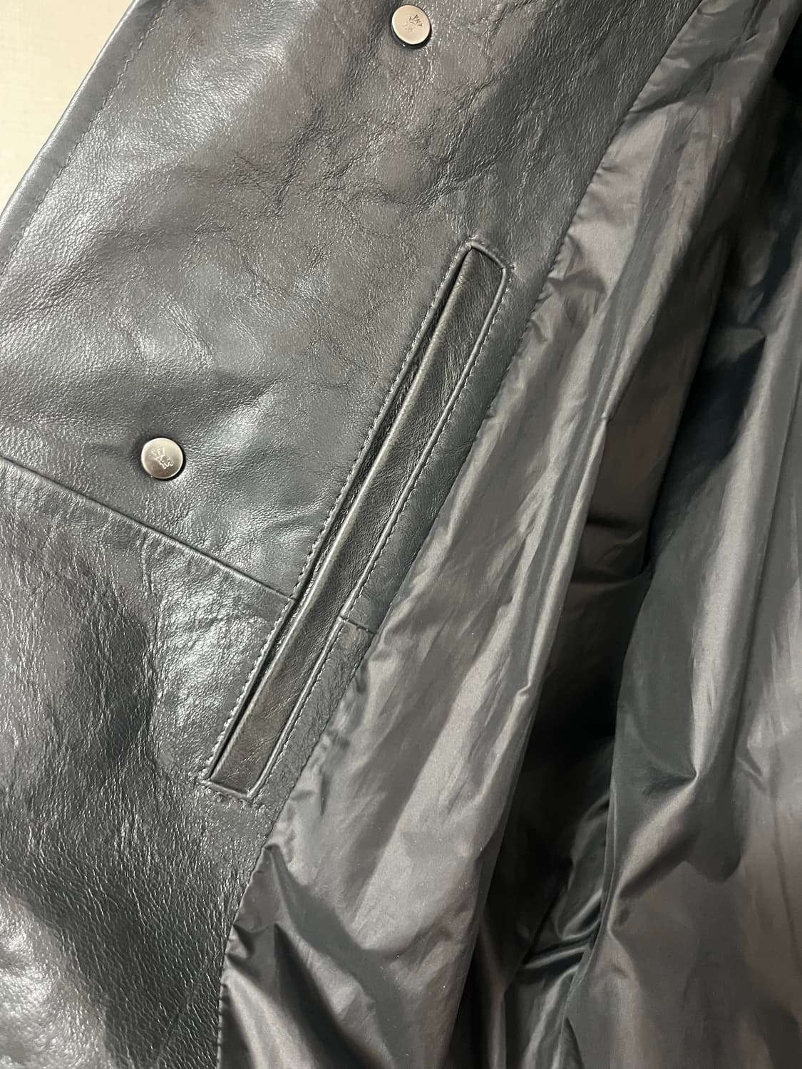 24SS Wooyoungmi 우영미 블랙 가죽 자켓 상품이미지4