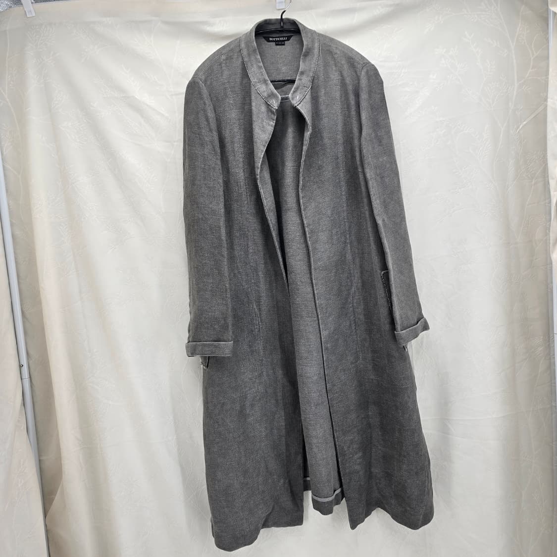 BOTTICELLI 보티첼리 린넨 롱 코트 그레이 상품이미지1