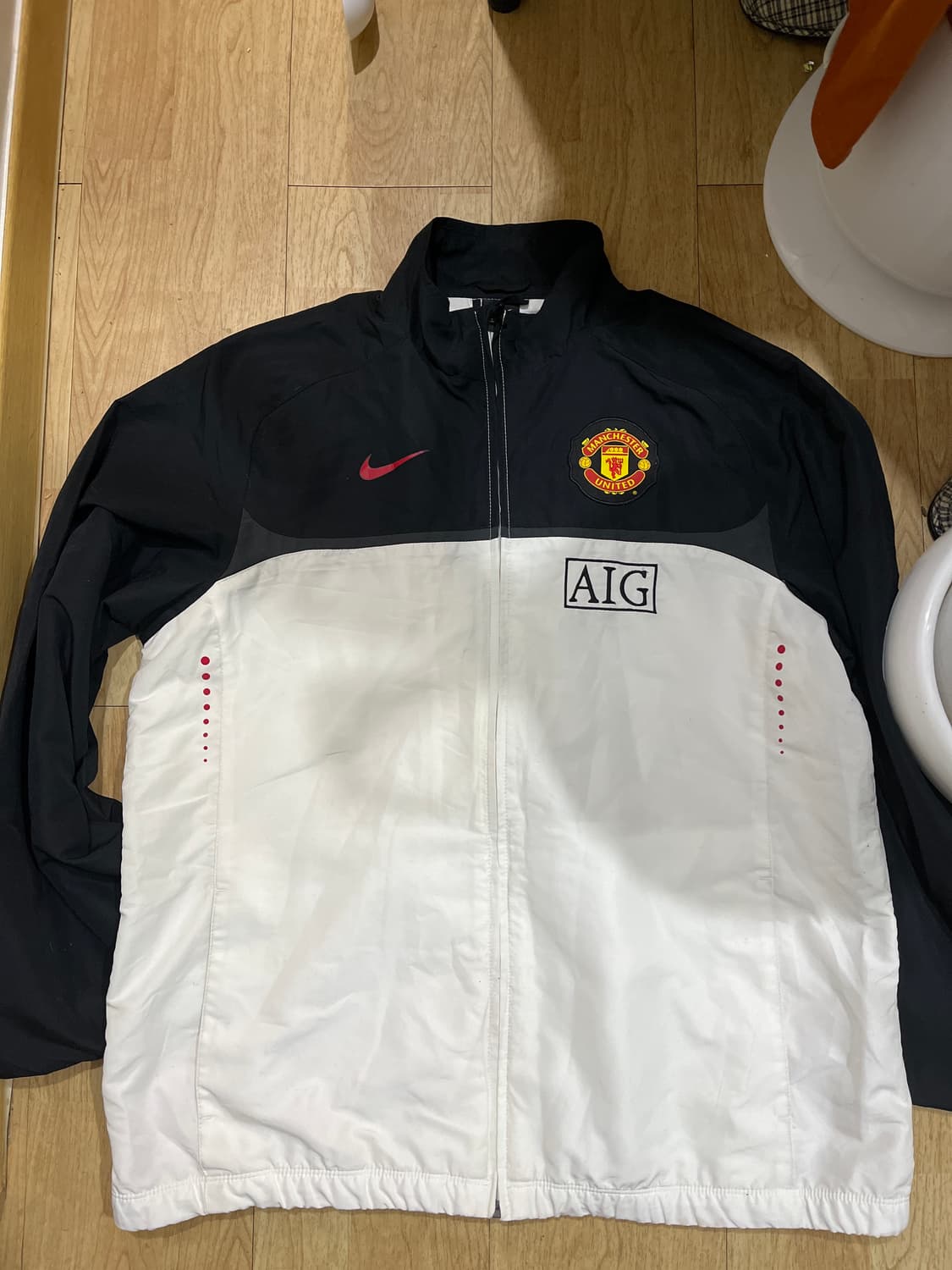 (XL) 나이키 맨유 09-10 AIG 범고래 바람막이 자켓 상품이미지2
