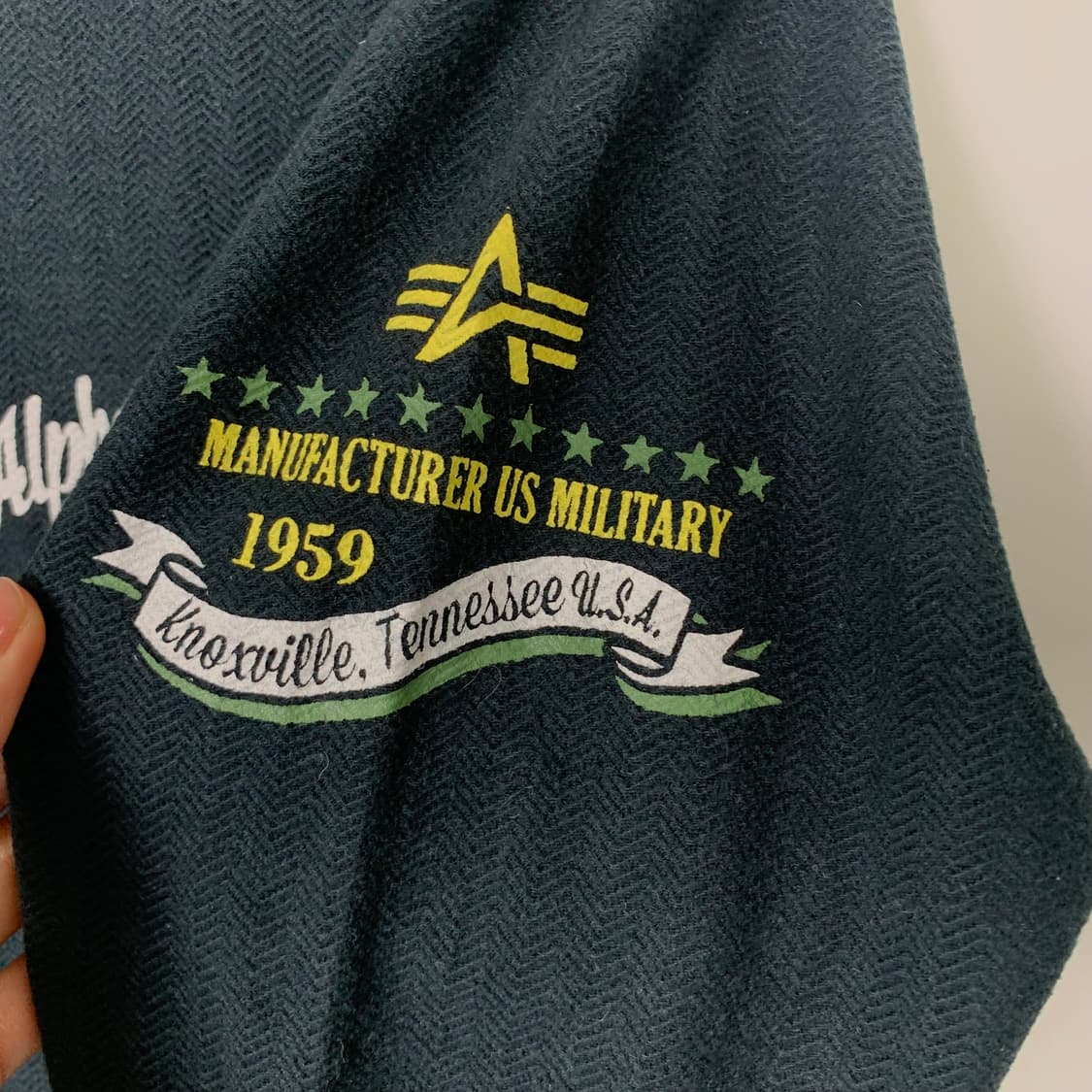 알파인더스트리 빅로고 와플 슬리브 니트 상품이미지7