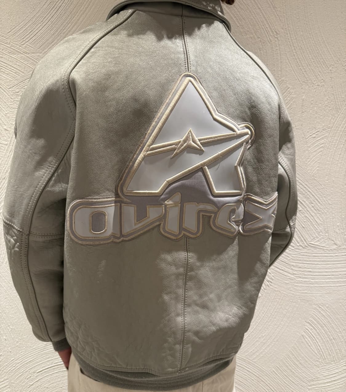 90s 아비렉스 소가죽 레더 바시티 자켓 상품이미지1