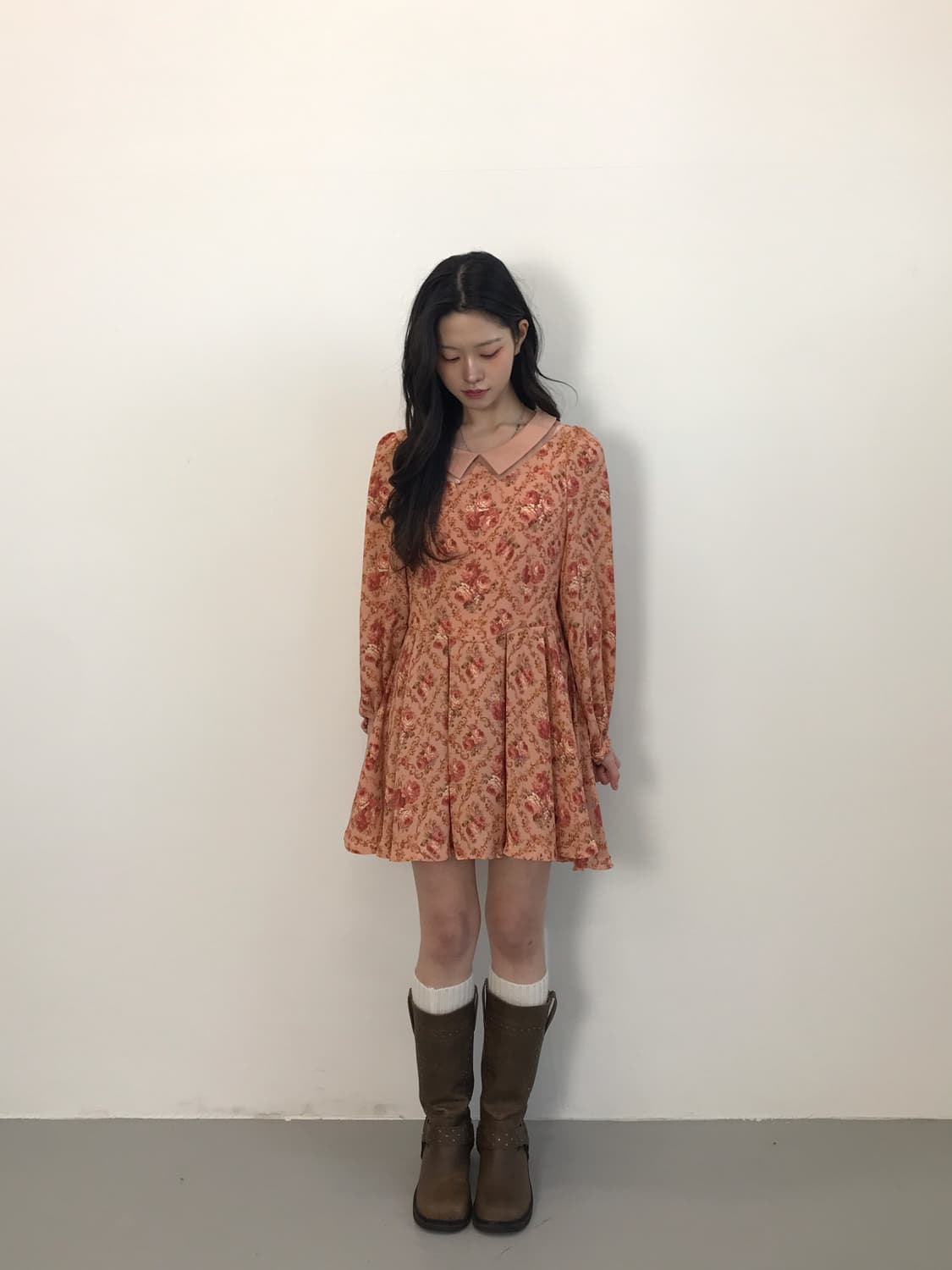 LIZ LISA Rose Double Collar Girly Dress 상품이미지1