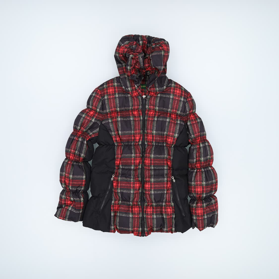 [95] 그린조이 여성 골프 덕다운 체크 패딩점퍼 0116H1 상품이미지1