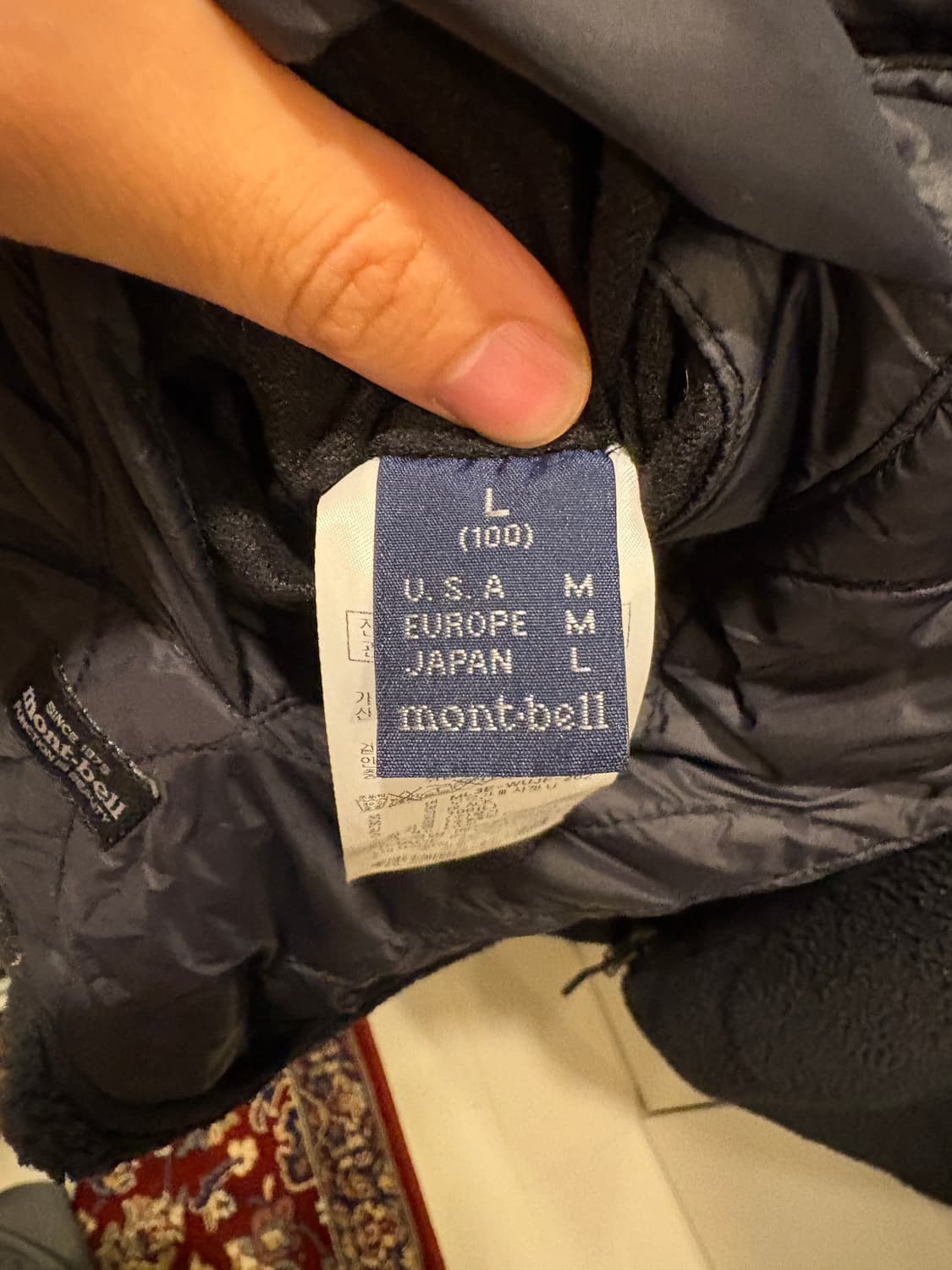 빈티지 몽벨 리버시블 후리스 패딩 블랙 상품이미지3
