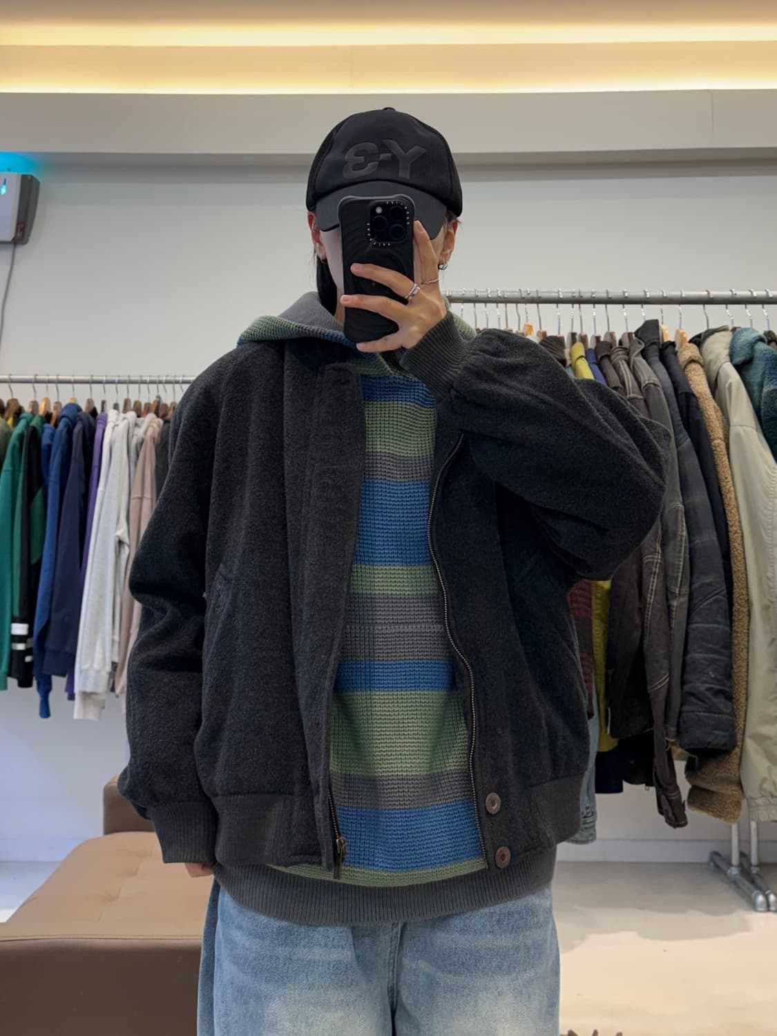 입생로랑 모직 블루종 상품이미지5