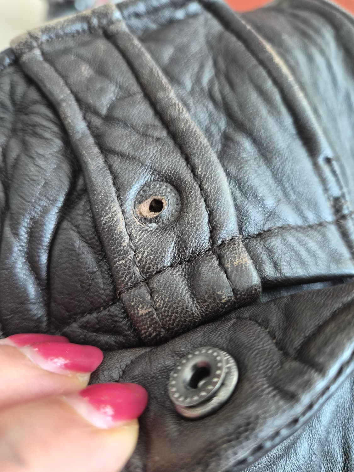 빈티지 양가죽 남성 에이징 바이커 쟈켓 상품이미지9