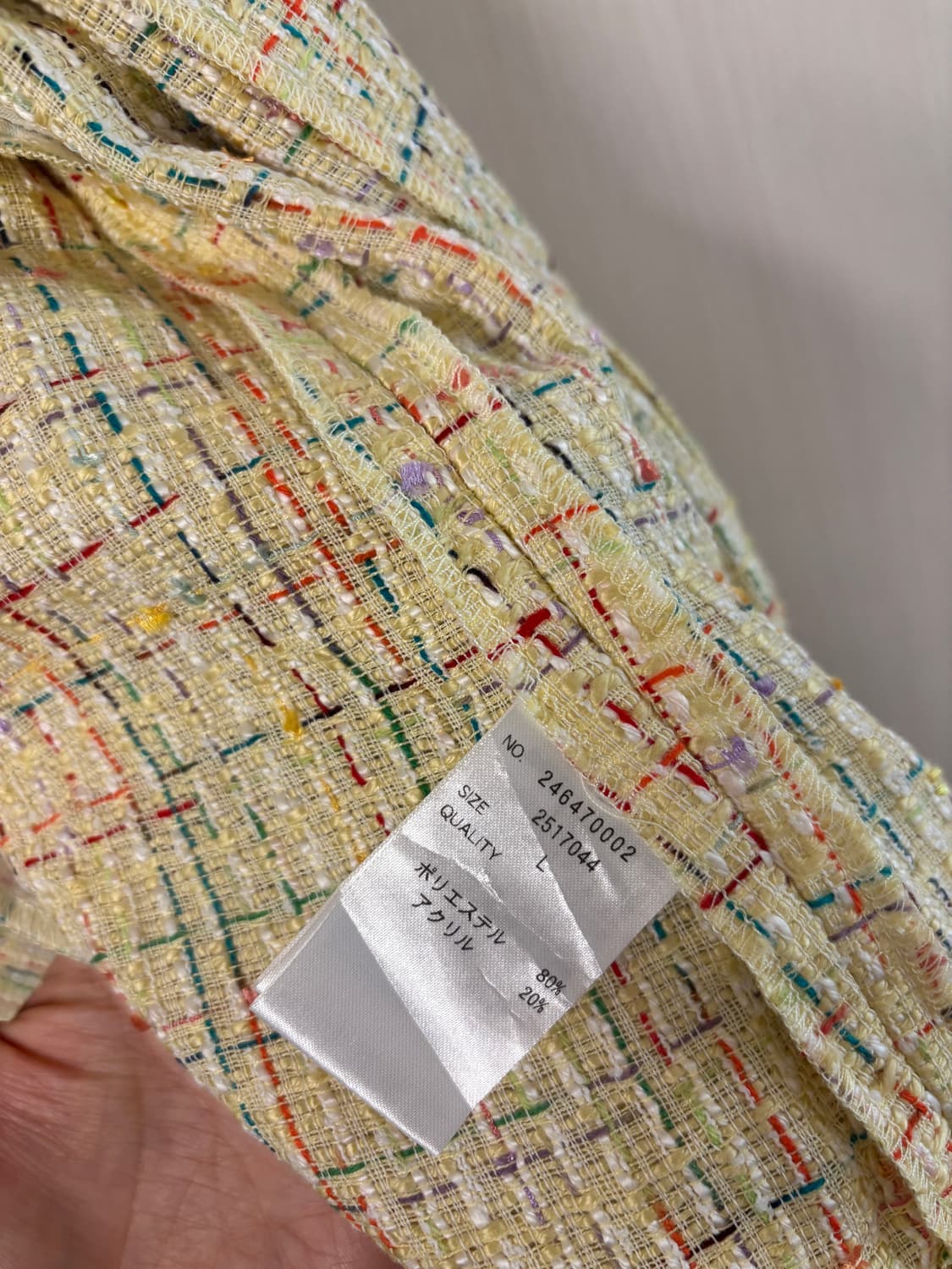 일본빈티지 노카라 트위드자켓 상품이미지4