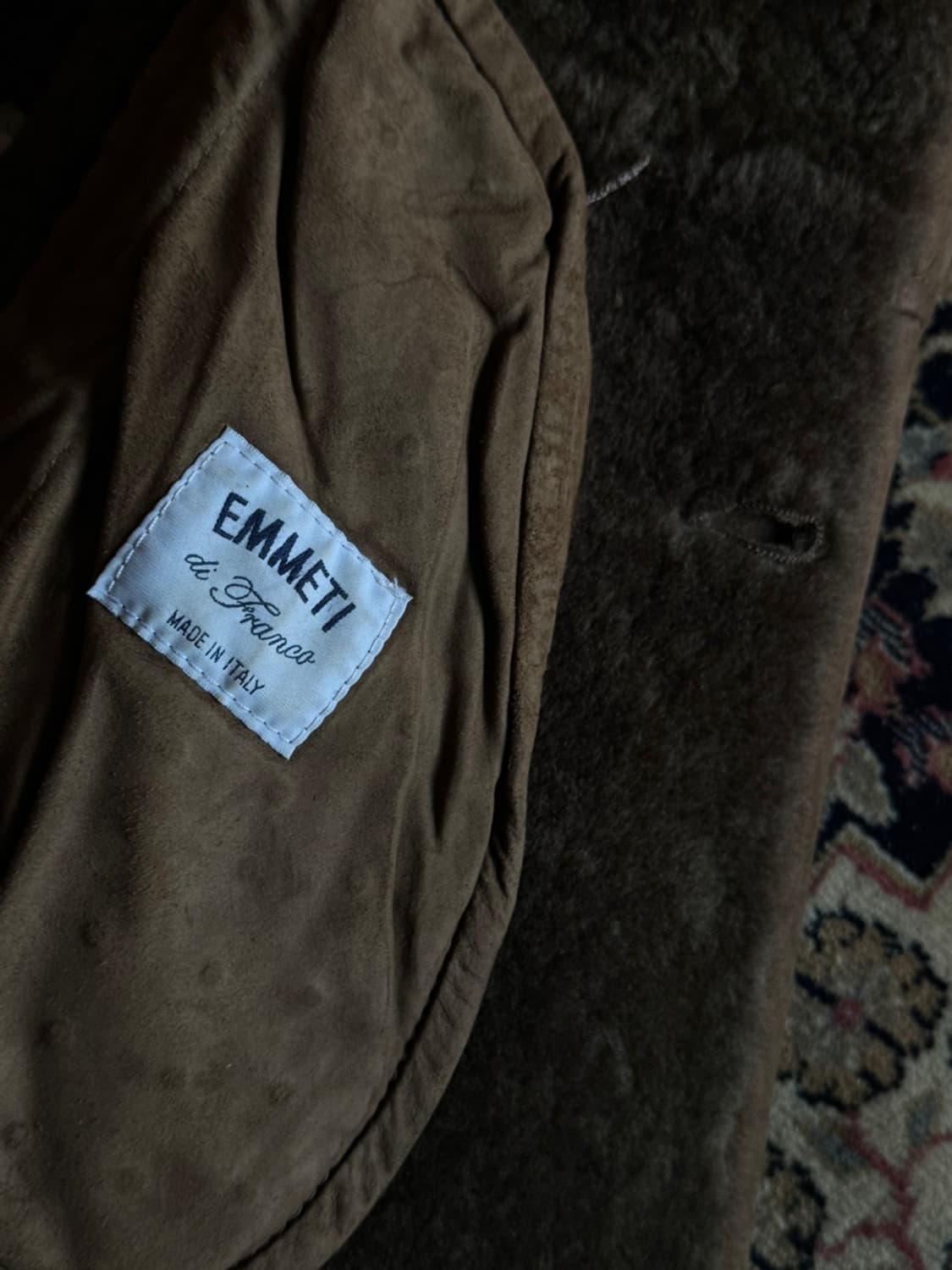 EMMETI 스웨이드 레더 코트 슬림100 상품이미지4