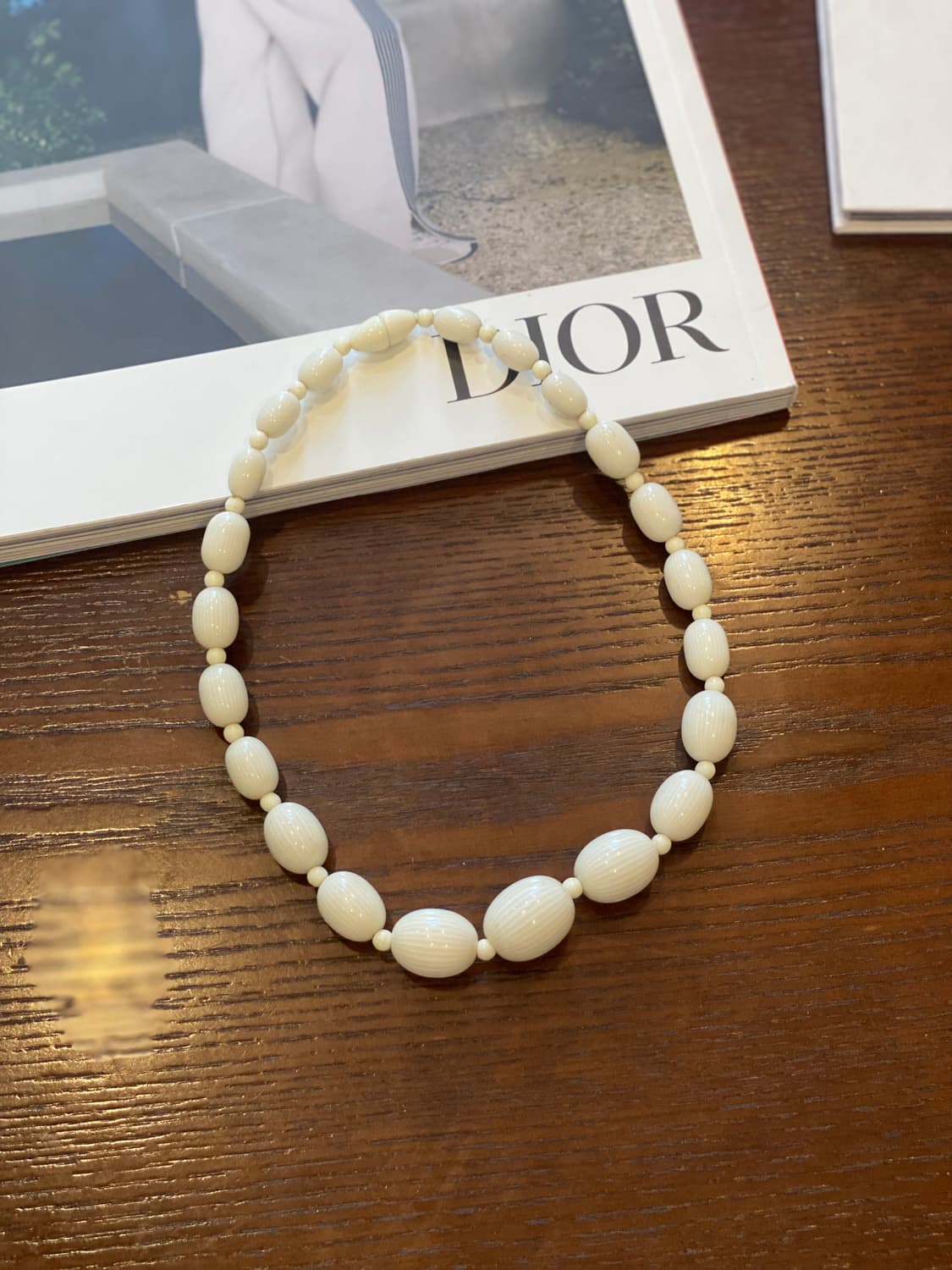 빈티지 아이보리 구슬 비드 목걸이 상품이미지3