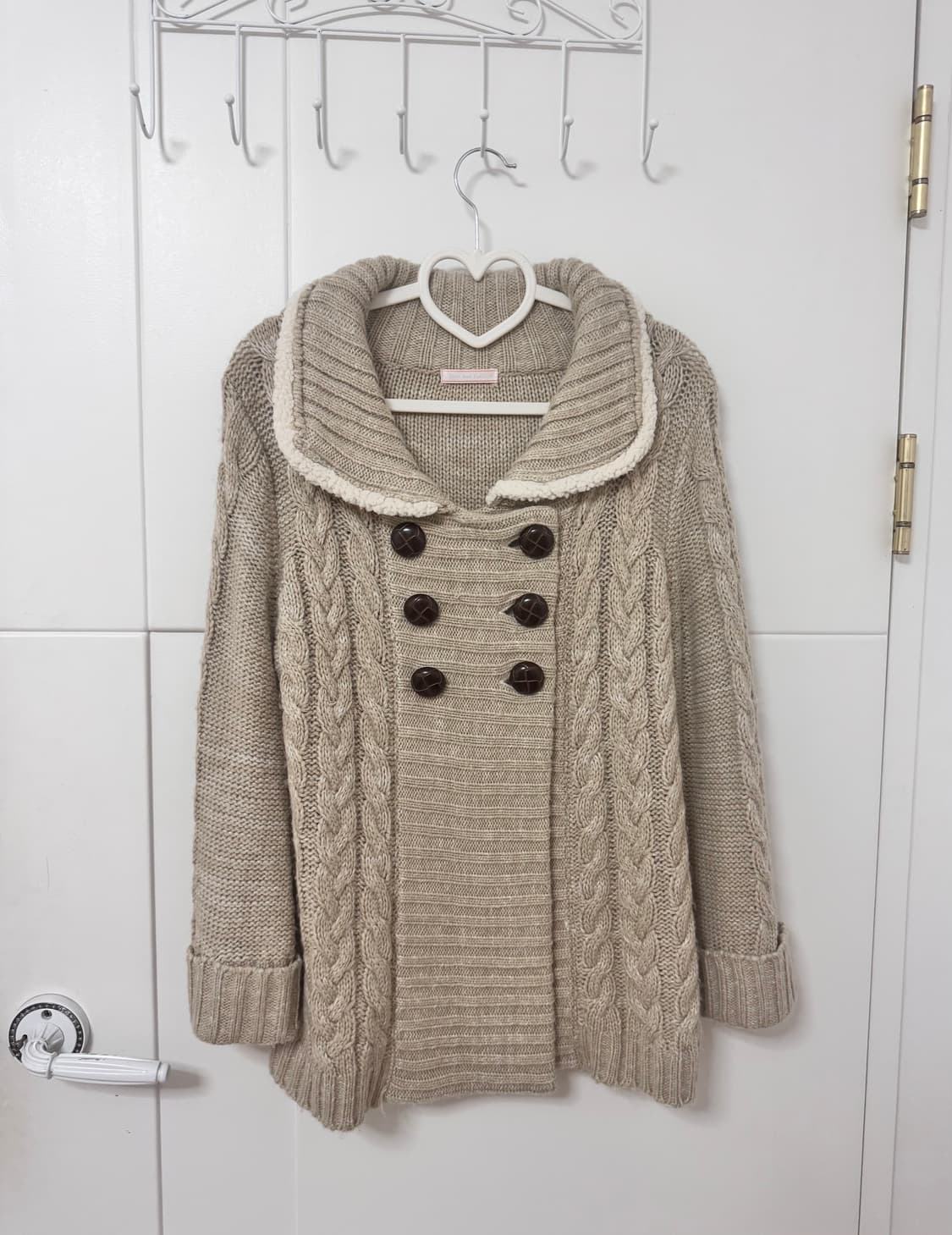 빈티지 모리걸 브라운 니트 자켓 상품이미지1