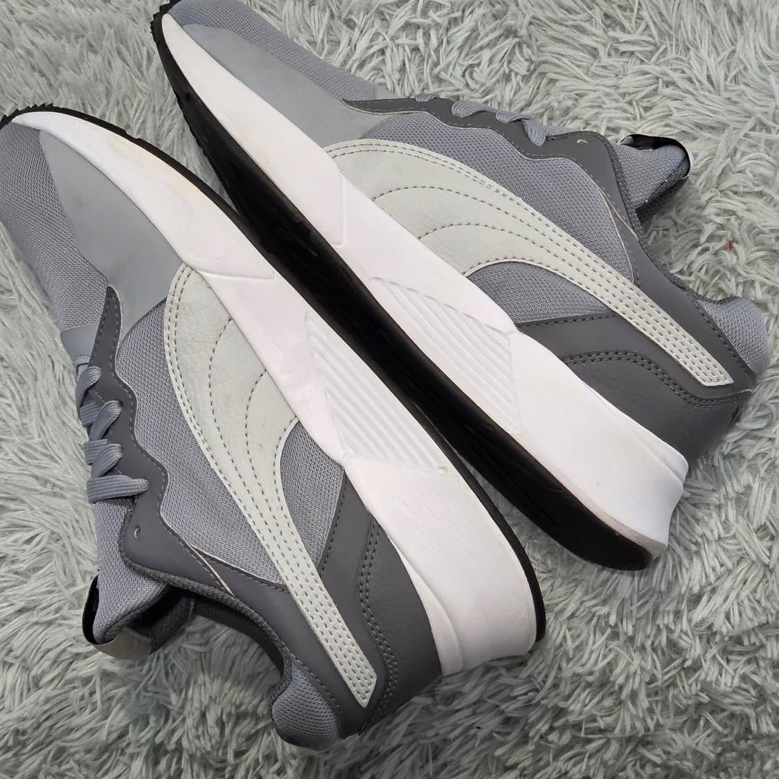 7q-9:푸마 런닝 스타일 메쉬레더 조합 스니커즈(240)-거의새거 상품이미지8