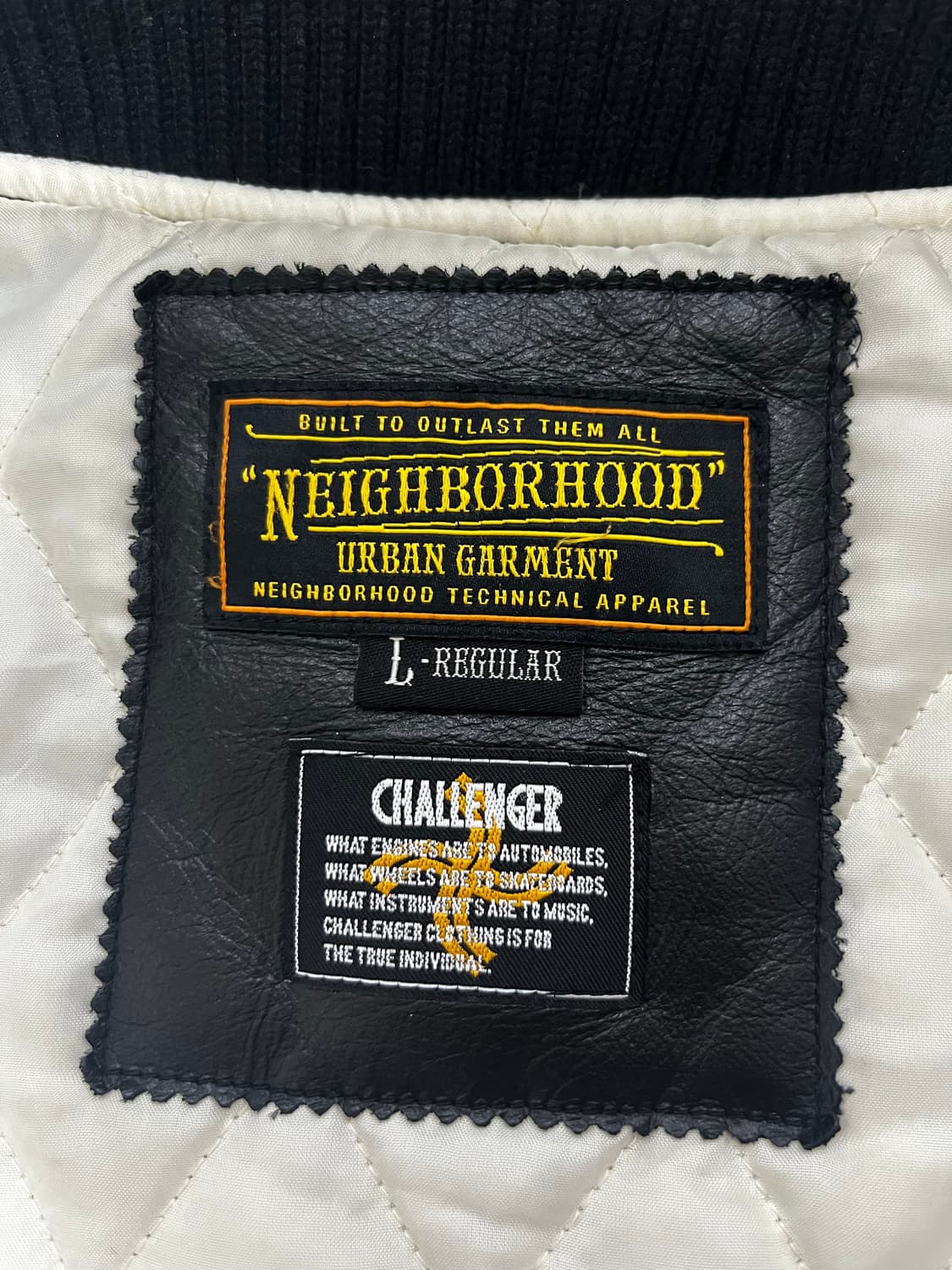 네이버후드 x 챌린저 wool varsity jacket L size 상품이미지6