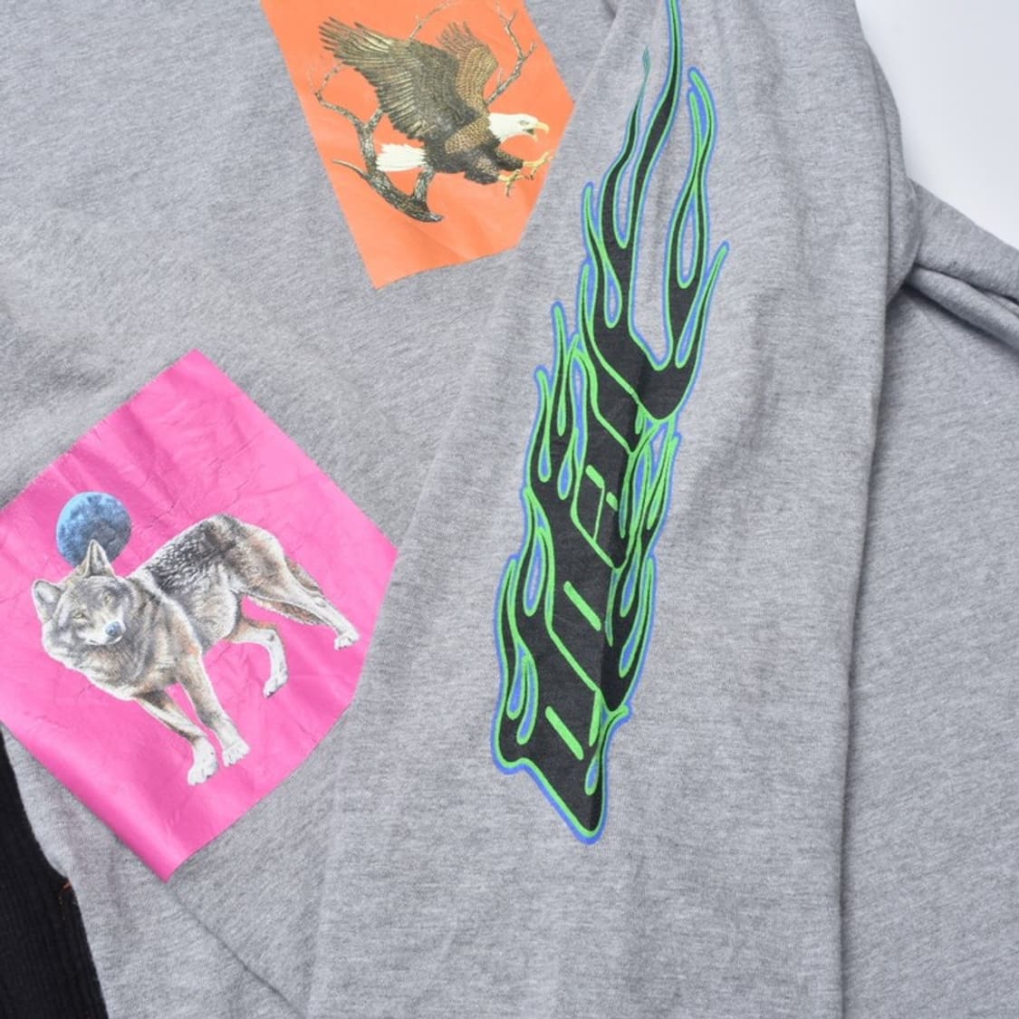 지에다 배색 프린팅 패치 긴팔 롱슬리브 티셔츠 L/S M25042110 상품이미지9