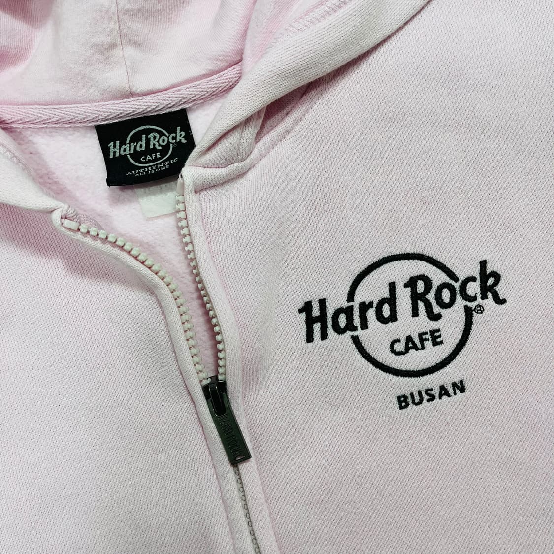 하드락 카페 뮤트 핑크 빈티지 후드 집업 상품이미지5