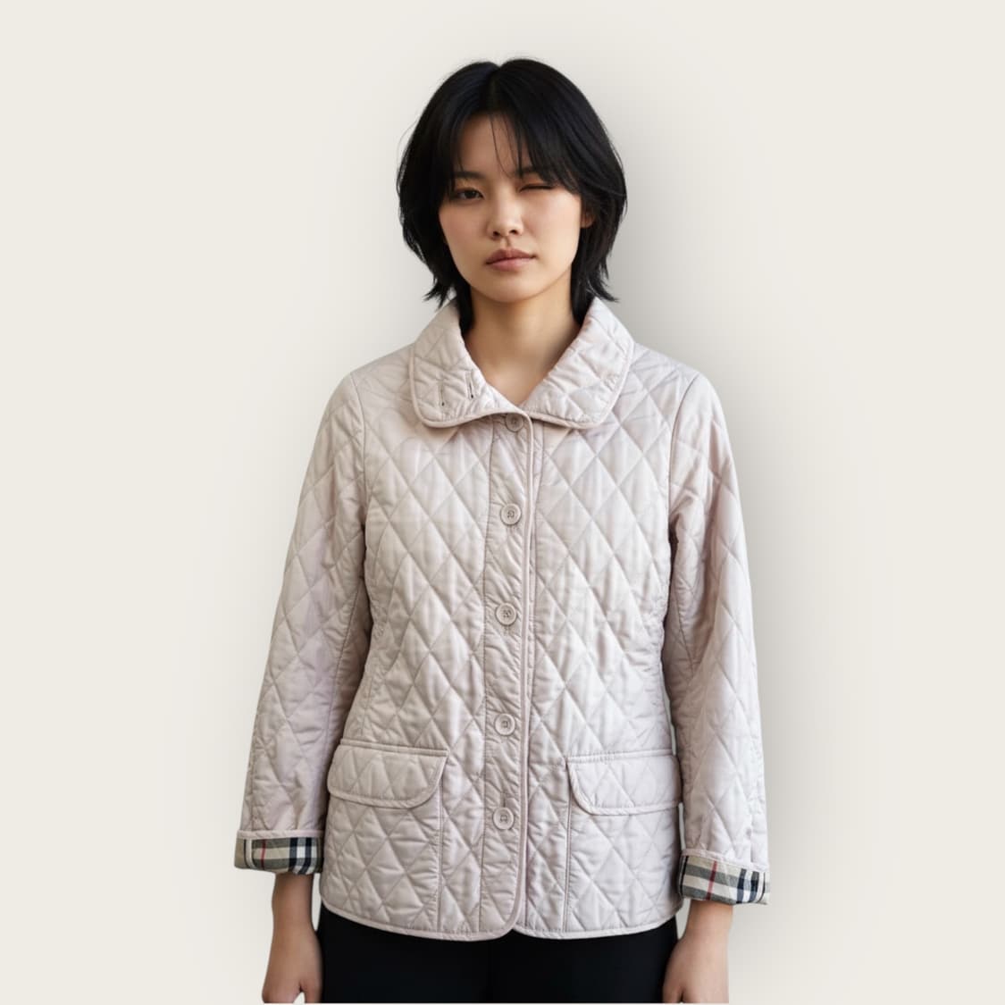 M/ 버버리 퀄팅 노바체크 경량 패딩 상품이미지1