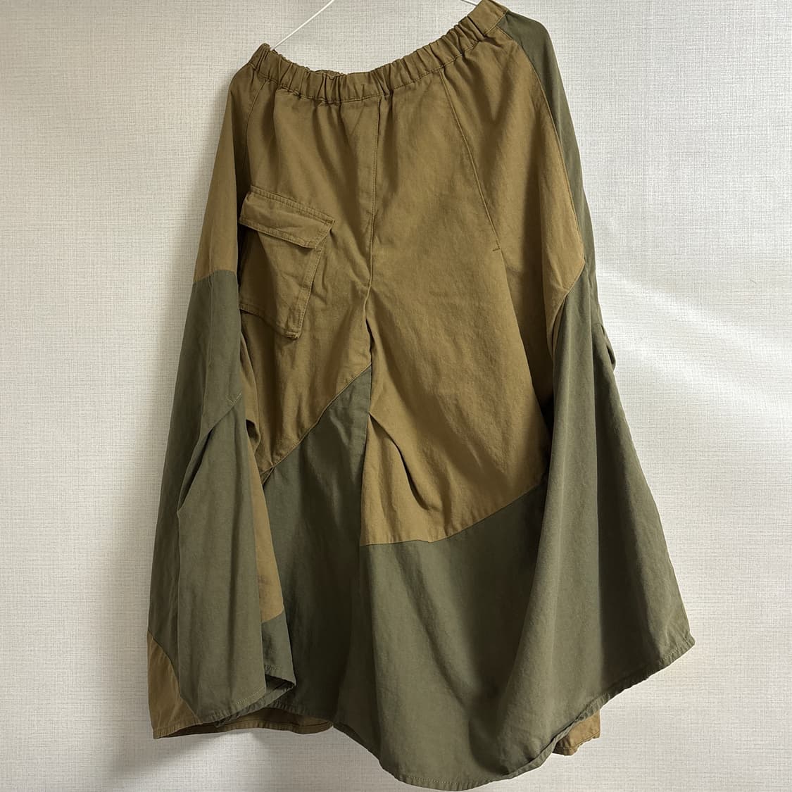 지구샵 지구네 빈티지 카키색 카고 롱스커트 상품이미지2