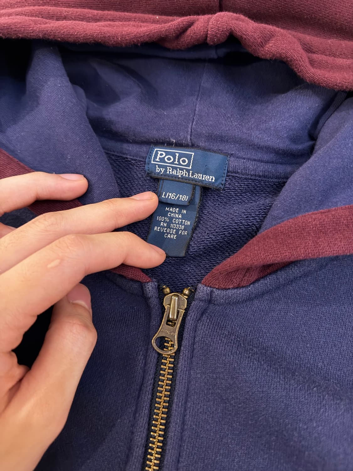 폴로 랄프로렌 빅포니 치프키프 배색 후드집업 상품이미지5