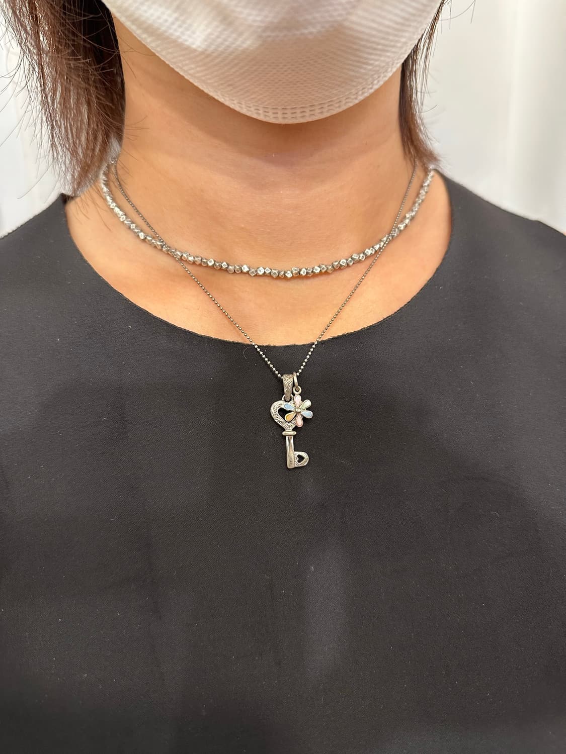 Flower key 925silver necklace 상품이미지4