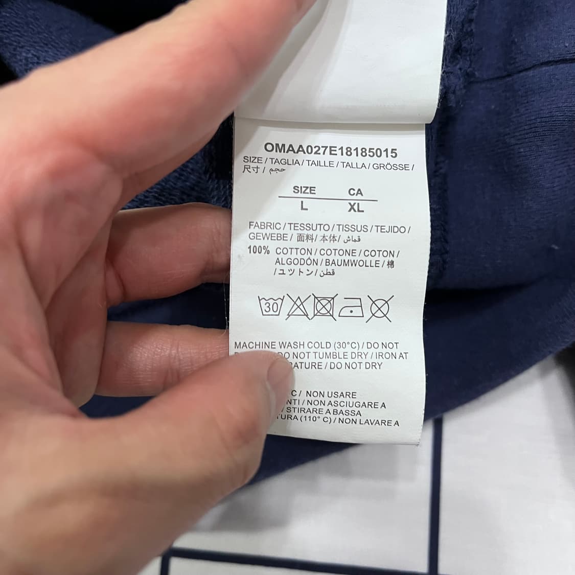 오프화이트 네이비 맨투맨 상품이미지5