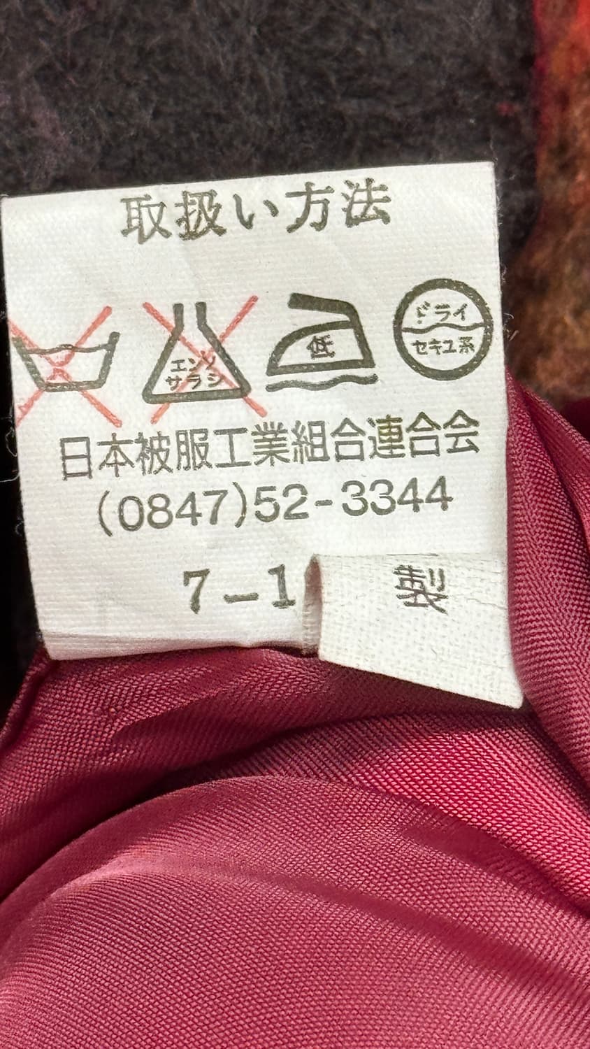 울 체크 하프 코트 상품이미지3