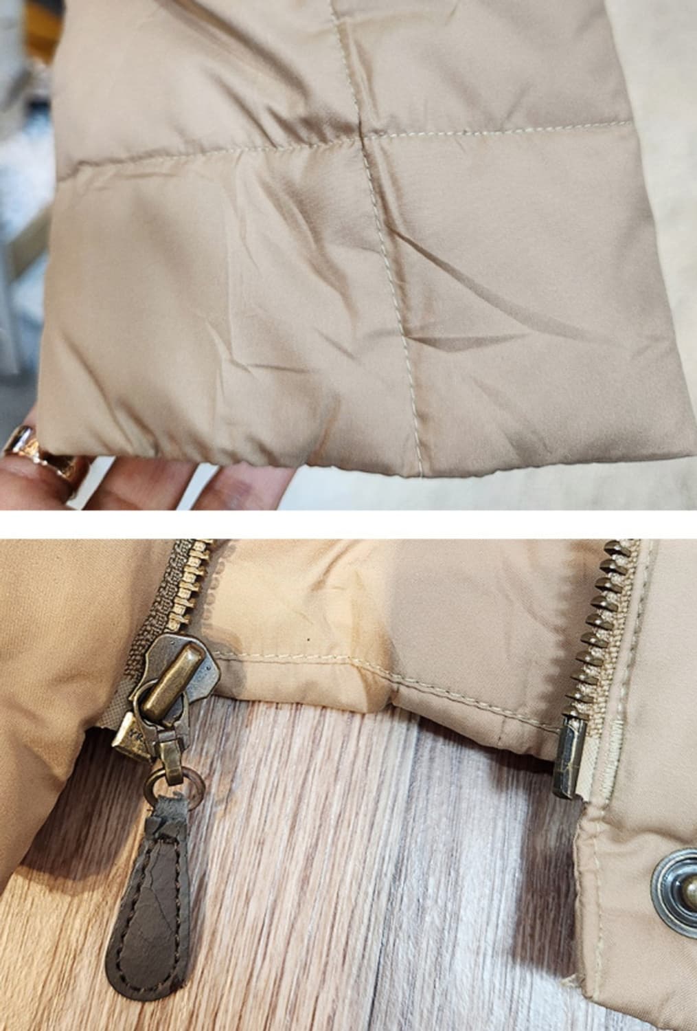 eddie bauer 에디 바우어 베이지 구스 다운 점퍼 상품이미지8