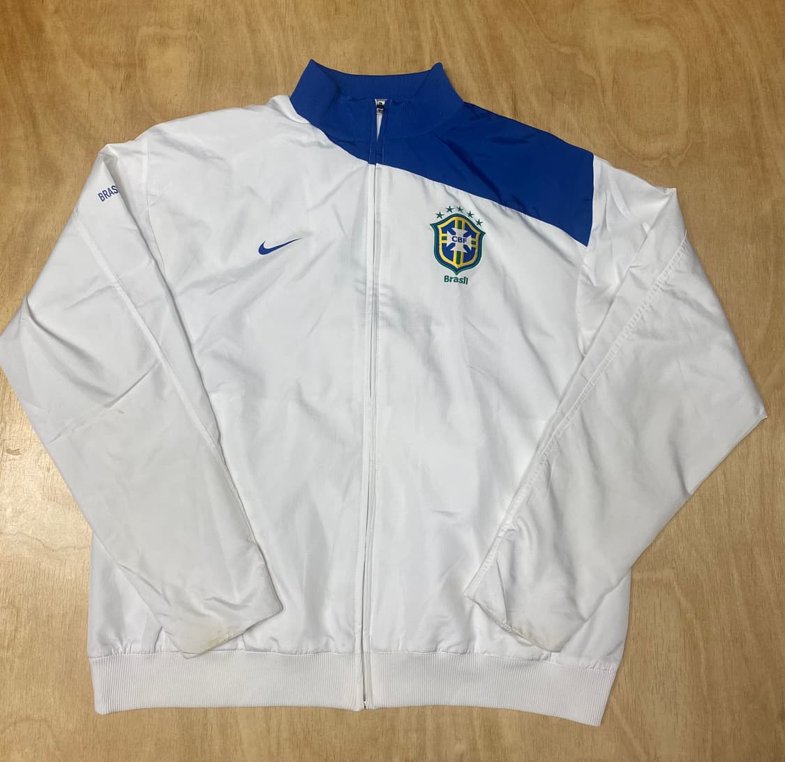 [XL] 나이키 브라질 국대 트랙탑 져지 (화이트/블루) 상품이미지1