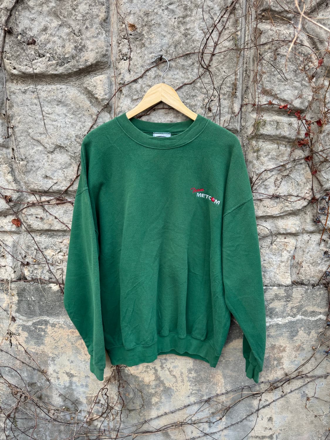 90s lee 빈티지 페이딩 자수 맨투맨 스웻 셔츠 그린 xl 상품이미지1