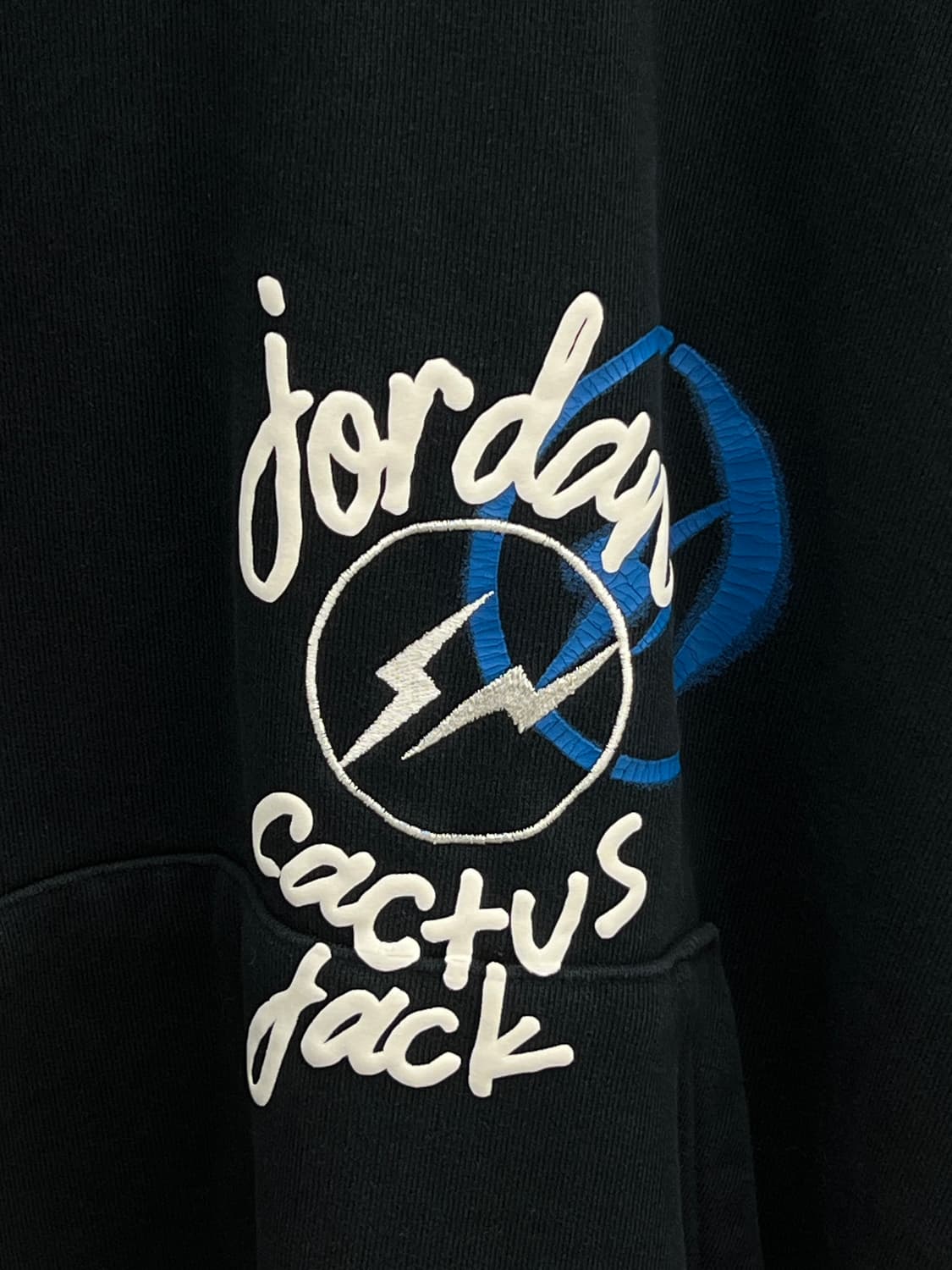 조던 x 트래비스 스캇 x 프라그먼트 후드 블랙 상품이미지5