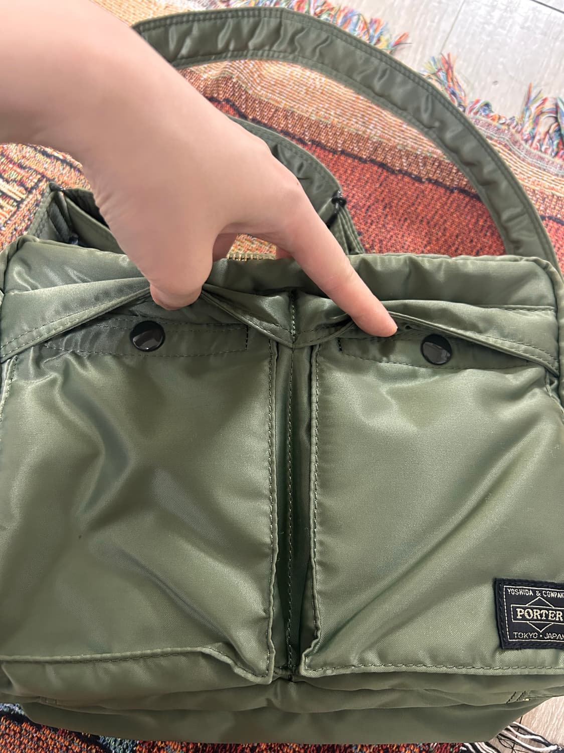 요시다포터 탱커 숄더백 세이지그린L 상품이미지2