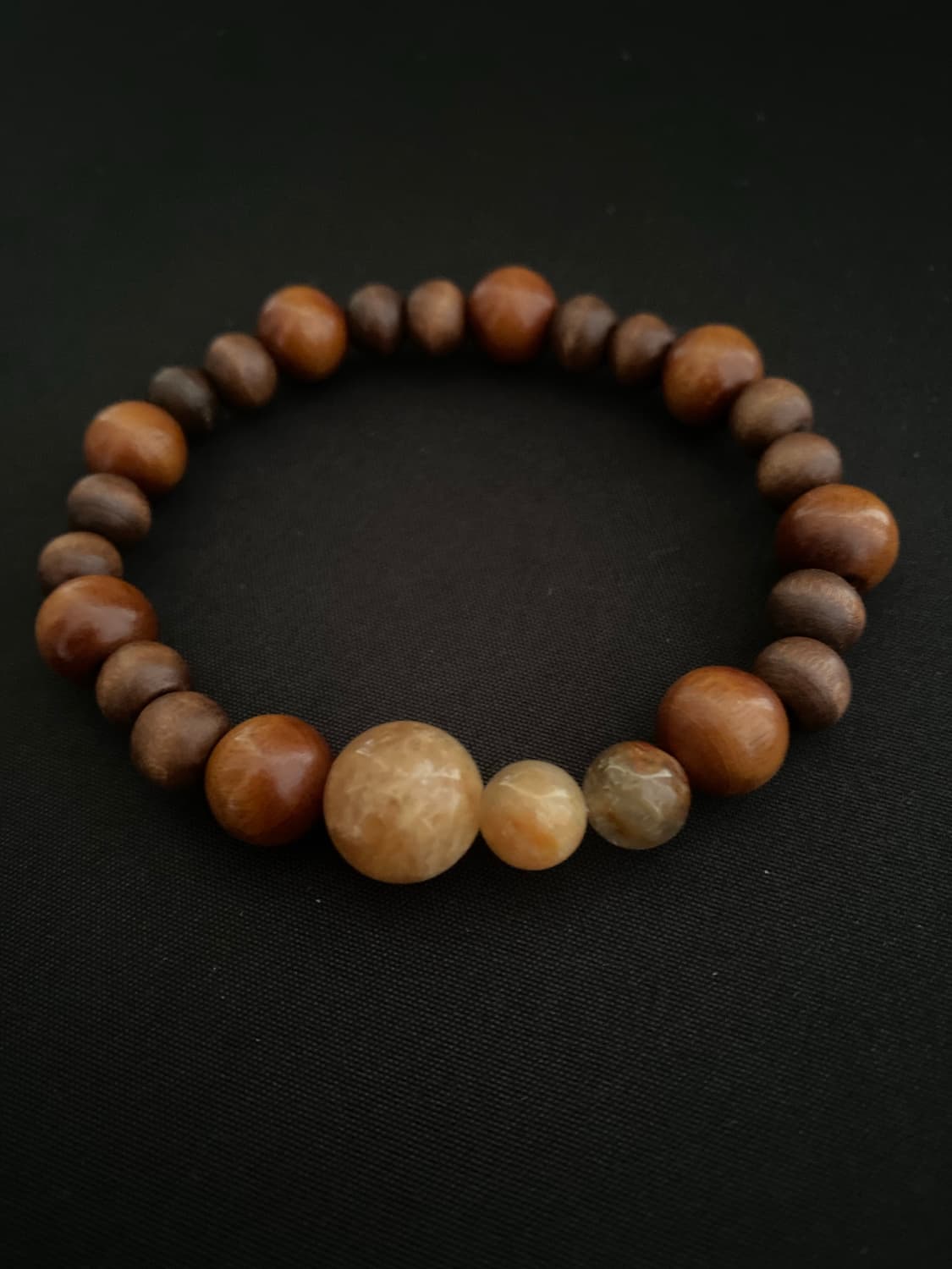 천연석 포인트 우드 팔찌 상품이미지3