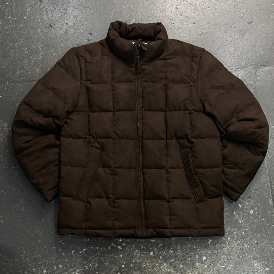 100 헨리코튼 골프 스웨이드 경량패딩  상품이미지1